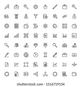 Save money icon set. Collection of high quality black outline logo for web site design and mobile apps. Vector illustration on a white background