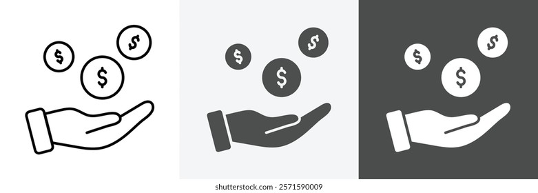 Save money icon set set vector art