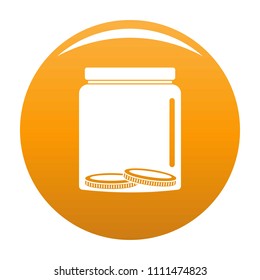 Save money icon. Simple illustration of save money vector icon for any design orange