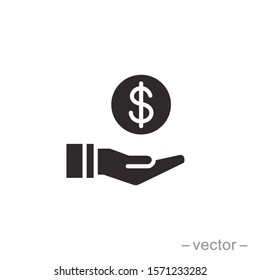 Save money icon symbol vector. on white background. eps10