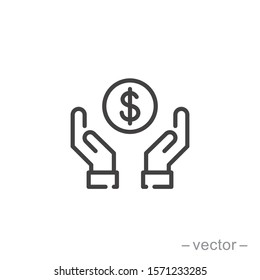 Save money icon symbol vector. on white background. eps10