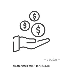 Save money icon symbol vector. on white background. eps10