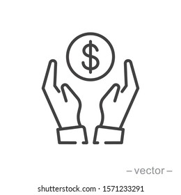 Save money icon symbol vector. on white background. eps10