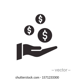 Save money icon symbol vector. on white background. eps10