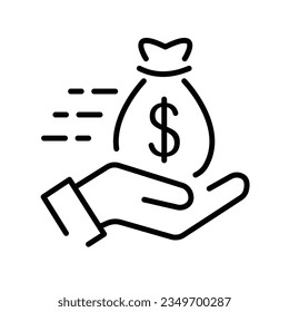 Save money icon symbol vector. on white background. eps10