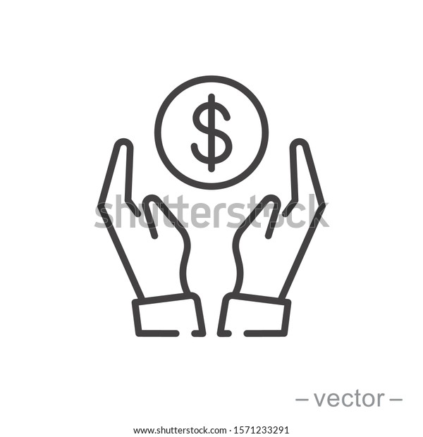 Save Money Icon Symbol Vector On Stock Vector (Royalty Free) 1571233291 ...