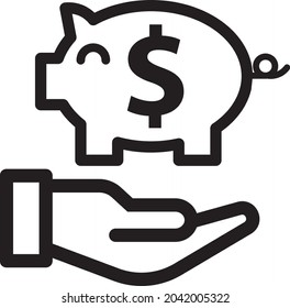 save money icon vector. dollar icon vector.