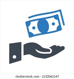 Save Money Icon. Vector And Glayph