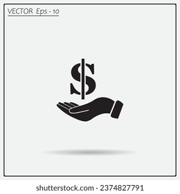 Save money icon, vector illustration. Flat design style
