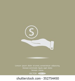 Save money icon, vector illustration. 