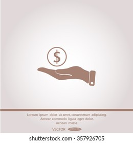 Save money icon, vector illustration.