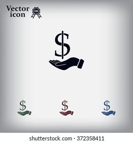 Save money icon, vector illustration. Flat design style
