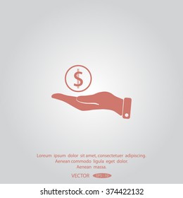 Save money icon, vector illustration.