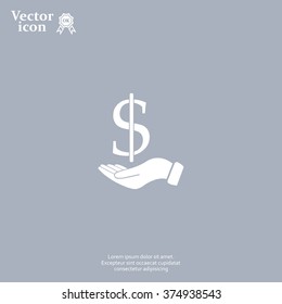 Save money icon, vector illustration. 