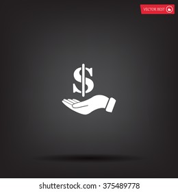 Save money icon, vector illustration. Flat design style