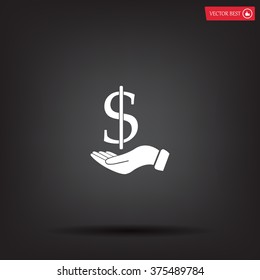 Save money icon, vector illustration. Flat design style
