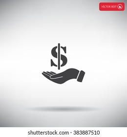 Save money icon, vector illustration. Flat design style