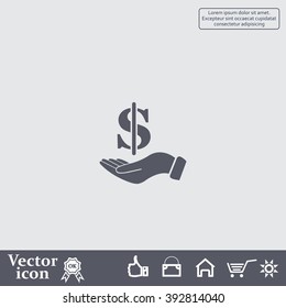 Save money icon, vector illustration. Flat design style