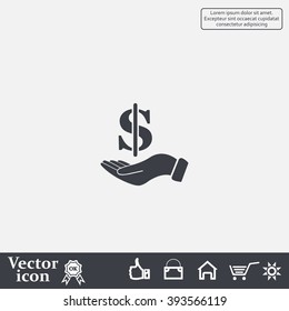 Save money icon, vector illustration. Flat design style