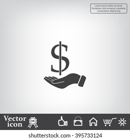 Save money icon, vector illustration. Flat design style