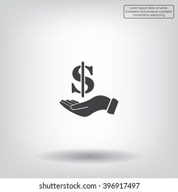 Save money icon, vector illustration. Flat design style
