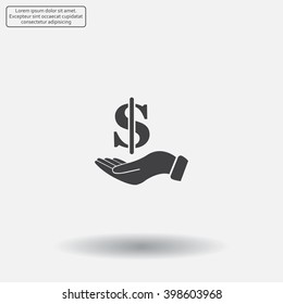 Save money icon, vector illustration. Flat design style