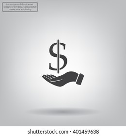 Save money icon, vector illustration. Flat design style