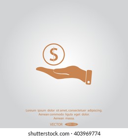 Save money icon, vector illustration.