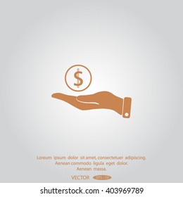Save money icon, vector illustration.
