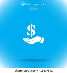 Save money icon, vector illustration. Flat design style