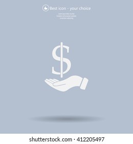 Save money icon, vector illustration. Flat design style