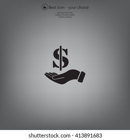 Save money icon, vector illustration. Flat design style