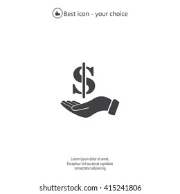 Save money icon, vector illustration. Flat design style