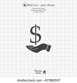 Save money icon, vector illustration. Flat design style