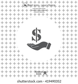Save money icon, vector illustration. Flat design style