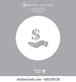 Save money icon, vector illustration. Flat design style