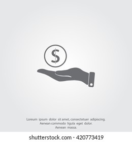 Save money icon, vector illustration.
