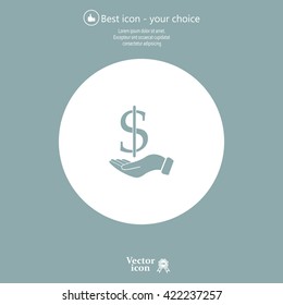 Save money icon, vector illustration. Flat design style