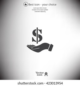 Save money icon, vector illustration. Flat design style
