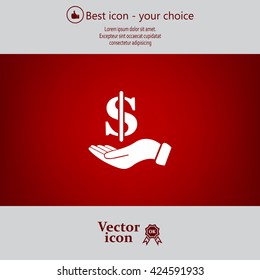 Save money icon, vector illustration. Flat design style