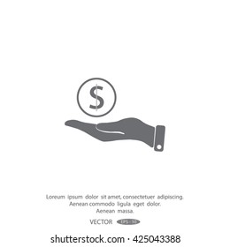 Save money icon, vector illustration.