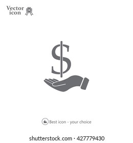 Save money icon, vector illustration. Flat design style