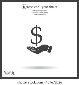 Save money icon, vector illustration. Flat design style