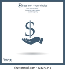 Save money icon, vector illustration. Flat design style