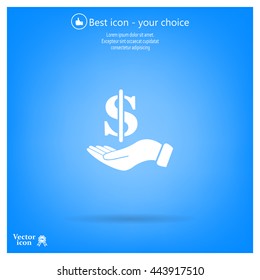 Save money icon, vector illustration. Flat design style