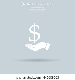 Save money icon, vector illustration. Flat design style