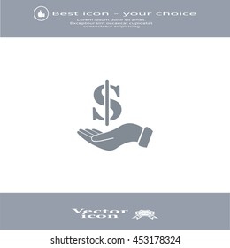 Save money icon, vector illustration. Flat design style