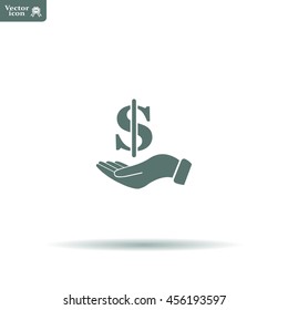 Save money icon, vector illustration. Flat design style