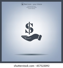 Save money icon, vector illustration. Flat design style