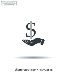 Save money icon, vector illustration. Flat design style